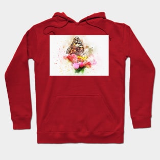 butterfly on flowers Hoodie